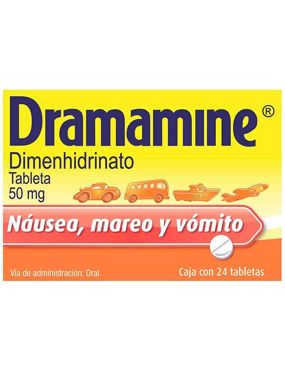 Dramamine 50 mg Caja Con 24 Tabletas