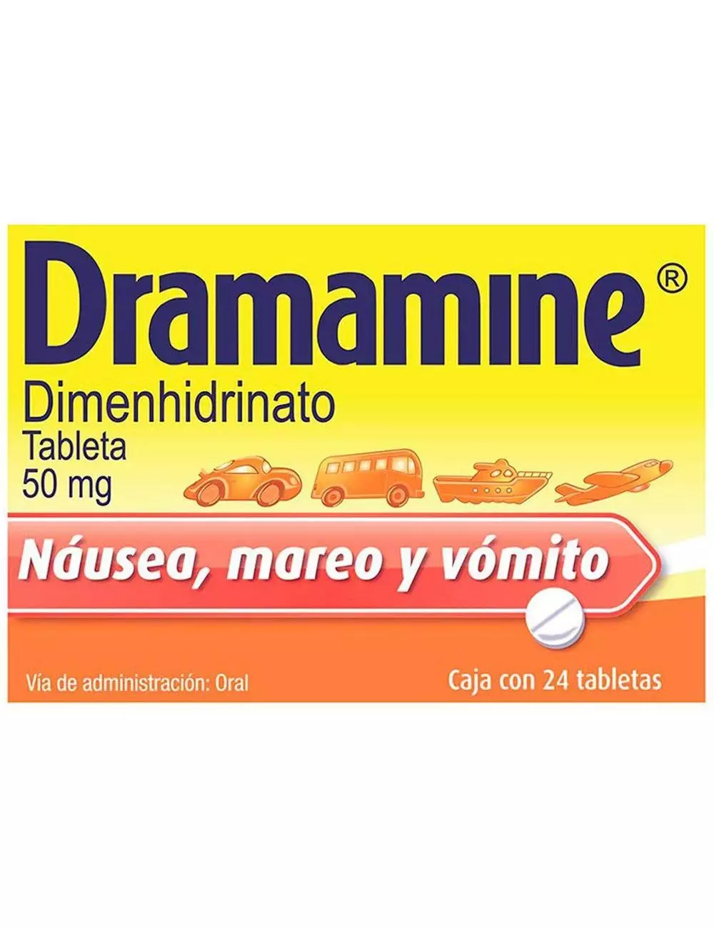 Dramamine 50 mg Caja Con 24 Tabletas