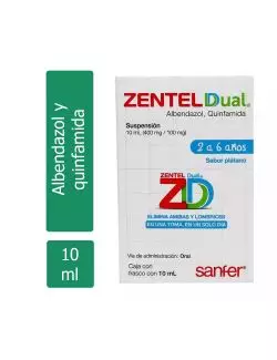 Zentel Dual 400/100 mg Suspensión Frasco 10 mL