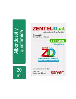 Zentel Dual 400/200 mg Suspensión Frasco 20 mL