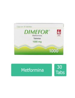 Dimefor 1000 mg Con 30 Tabletas