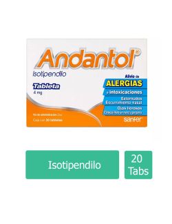 Andantol 4 mg Caja Con 20 Tabletas