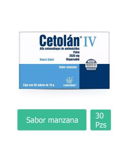 Cetolán IV 2520 mg Caja Con 30 Sobres De 10 g Cada Uno Sabor Manzana