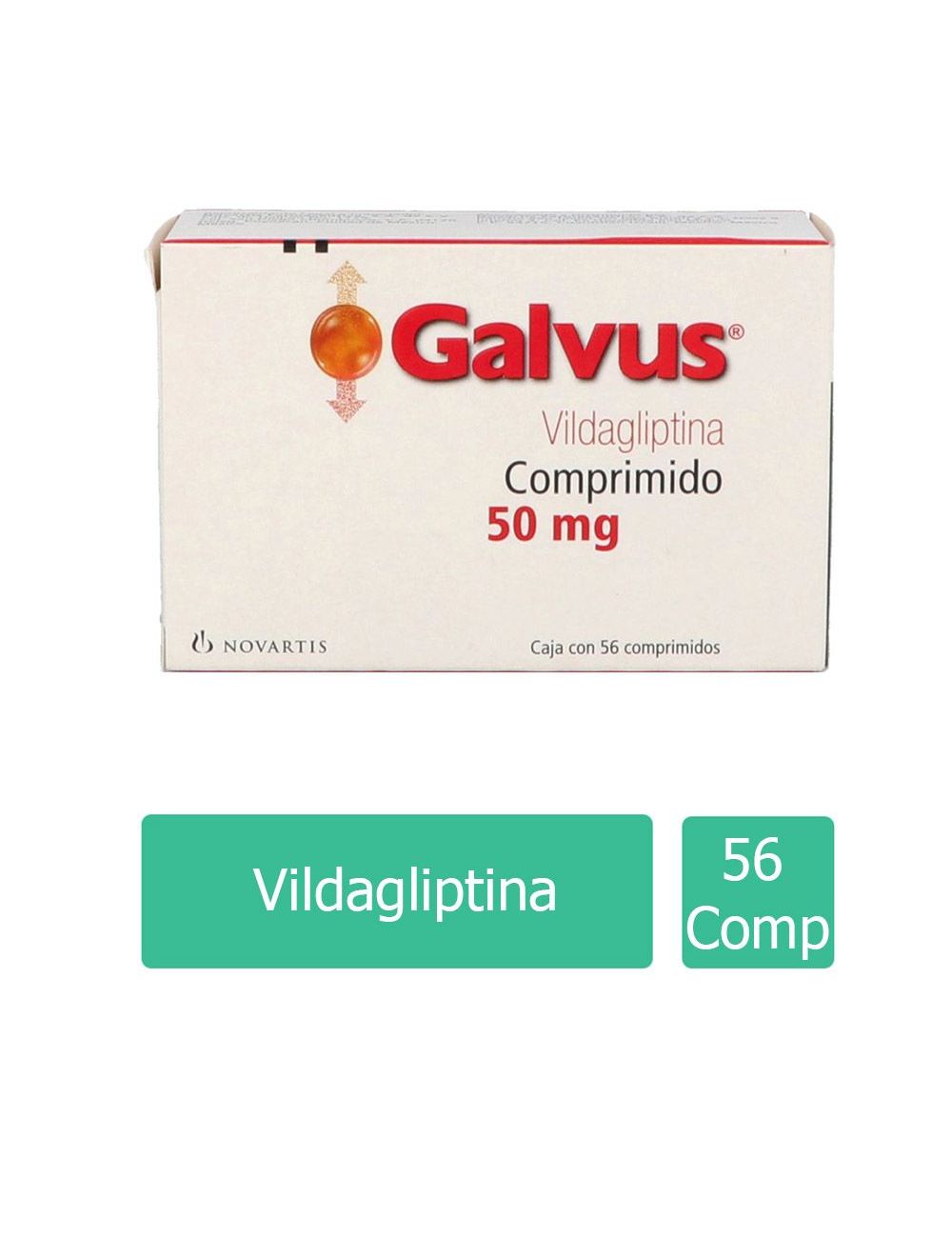 Glavus® 50 mg - 56 Comprimidos | Vildagliptina | NOVARTIS