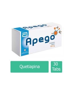Apego 100 mg (Quetiapina) - Caja con 30 Tabletas - Abbott