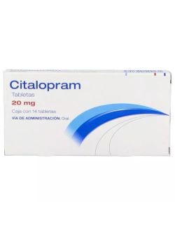 Citalopram 20 mg Caja Con 14 Tabletas.