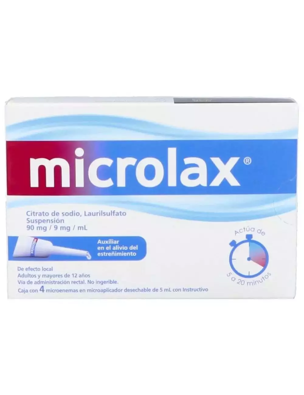 Microlax 5 mL Caja Con 4 Microenemas