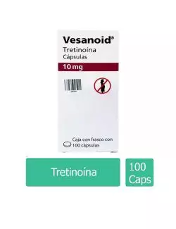 Vesanoid® 10 mg (Tretinoína) - 100 Cápsulas - M8 Pharmaceuticals