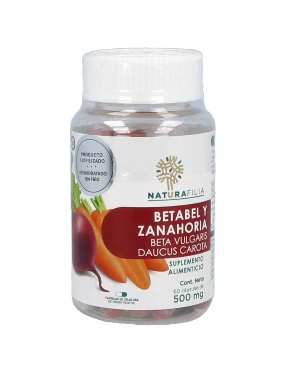 Betabel/Zanahoria Bote Con 60 Cápsulas De 500 mg