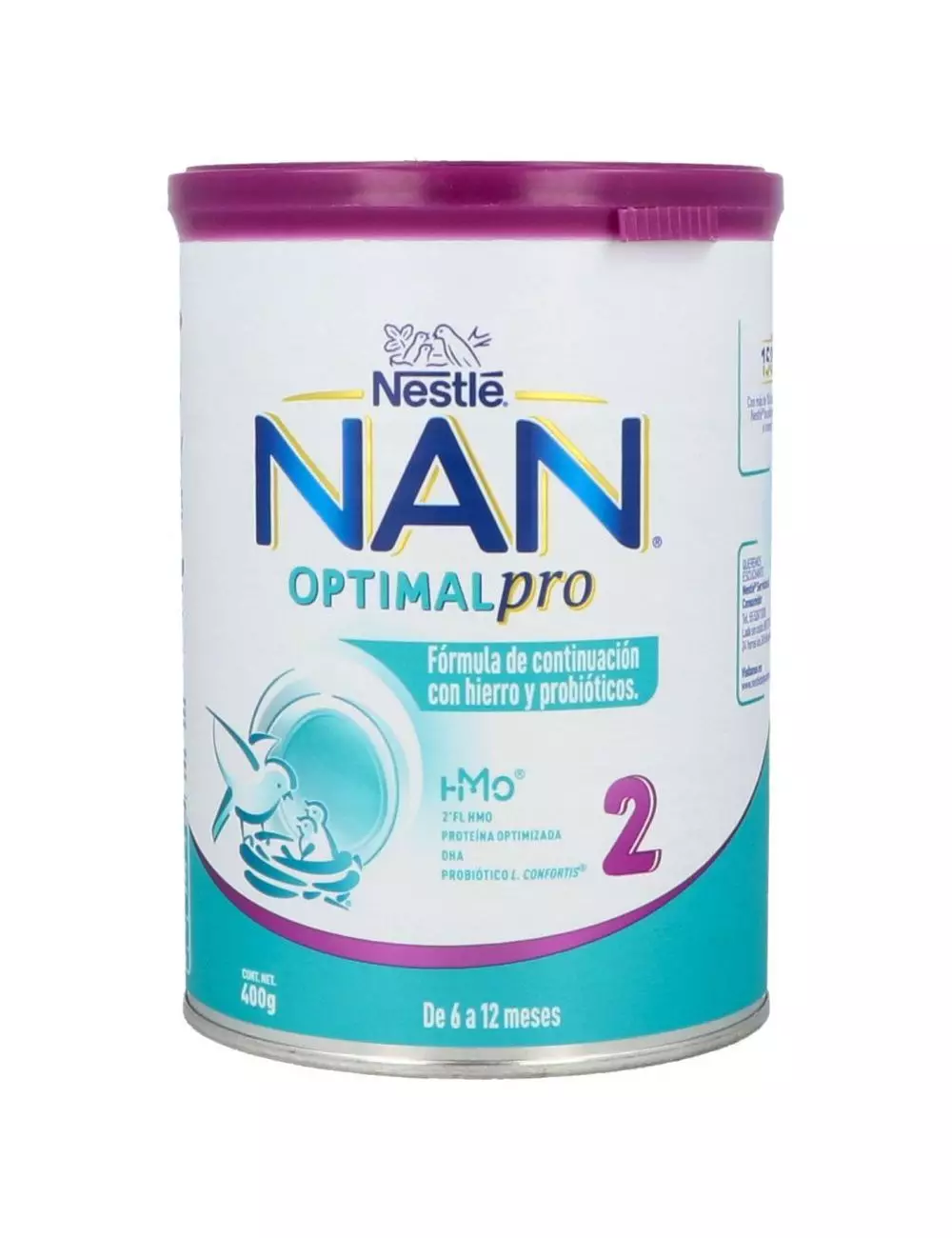 Precio Nan 2 optipro lata con polvo de 400 g