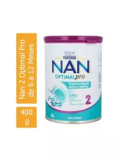 Nan 2 Optimal Pro De 6 A 12 Meses  Lata Con Polvo De 400 G