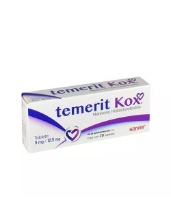 Temerit Kox 5 mg/12.5 mg Caja Con 28 Tabletas.