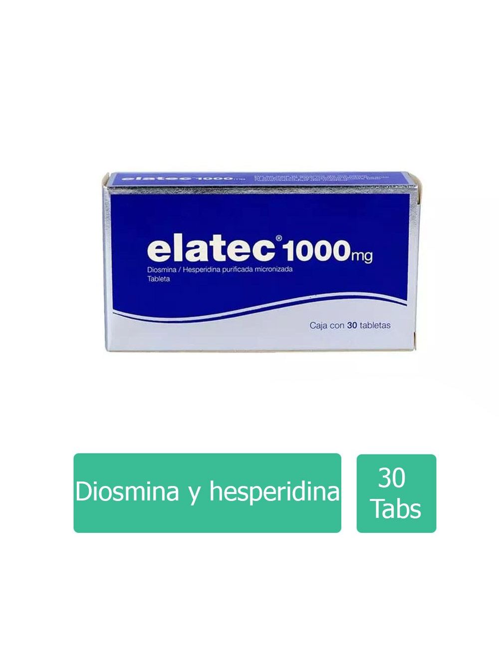 Elatec® 1000 mg (Diosmina/Hesperidina) - 30 Tabletas - Servier