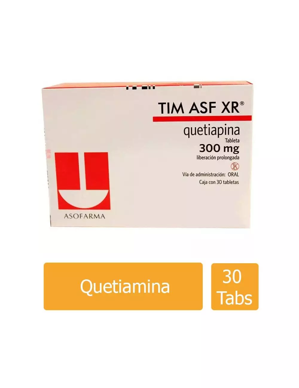 Tim asf XR 300 mg Caja Con 30 Tabletas