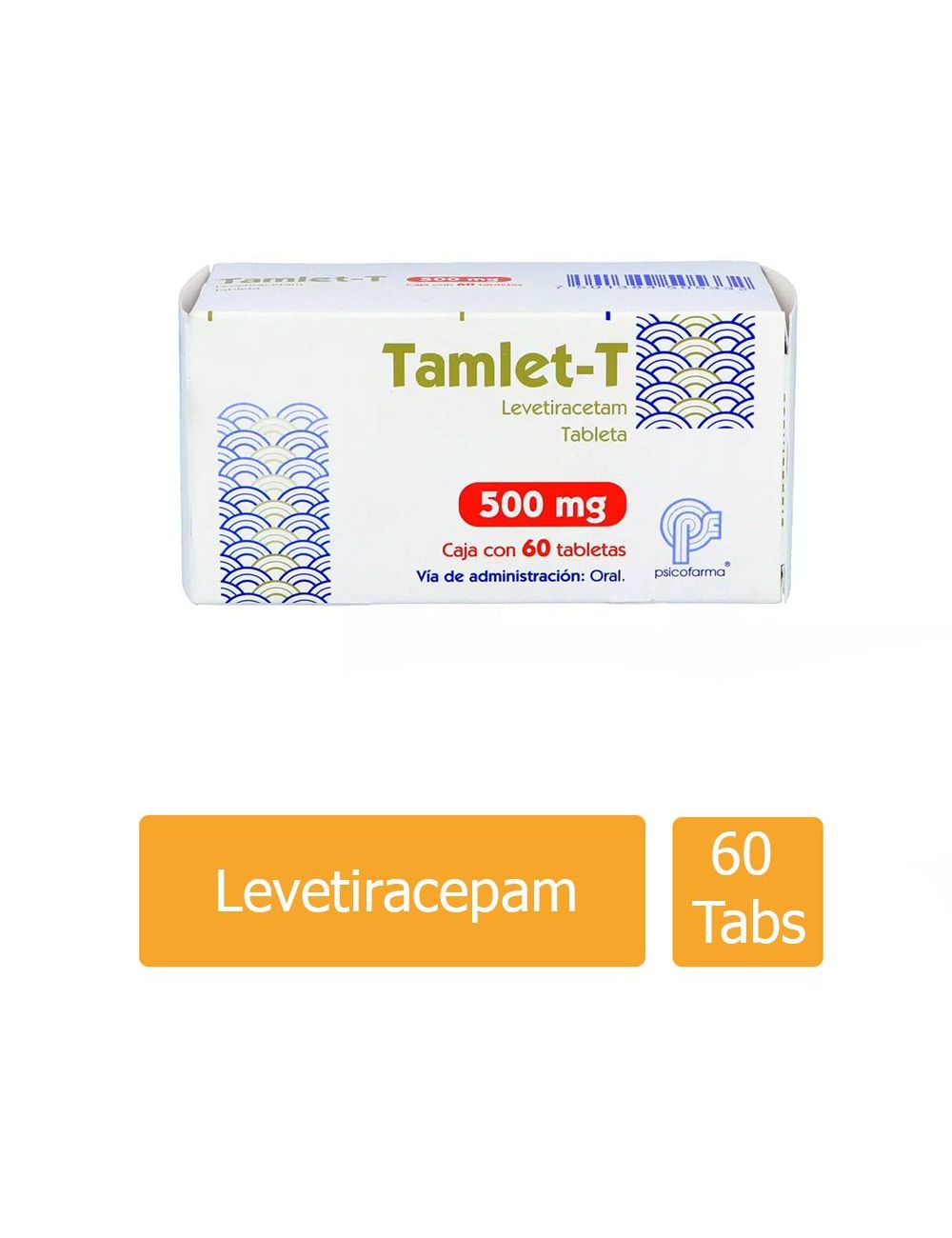 Tamlet-T (Levetiracetam) 500 mg | 60 Tabletas | Psicofarma