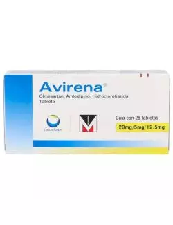 Avirena® 20mg/5mg/12.5mg (Olmesartán/Amlodipino/Hidroclorotiazida) - 28 Tabletas | Menarini