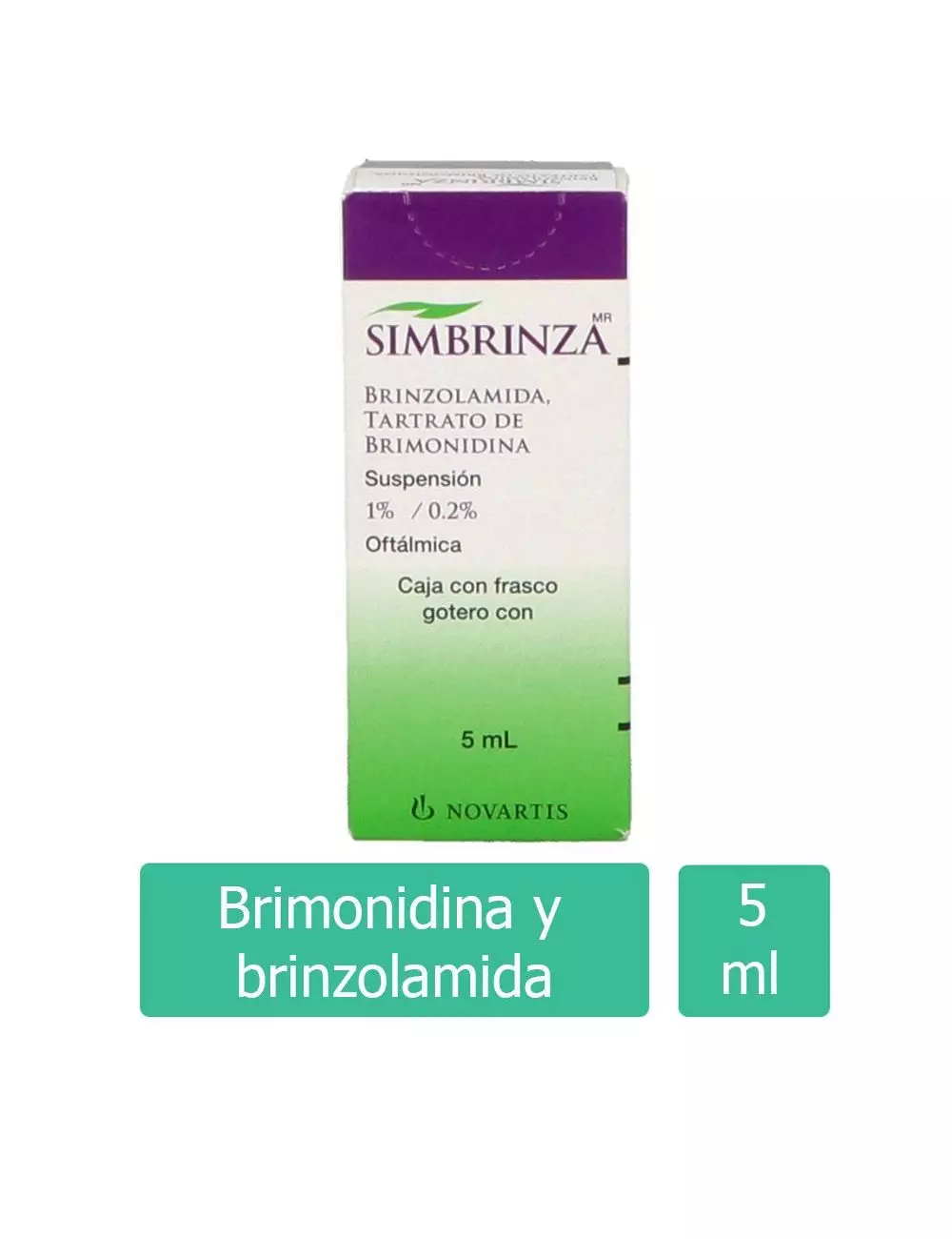 SIMBRINZA® 1%/0.2% (Brinzolamida/Tartrato de brimonidina) | 5 mL | Novartis