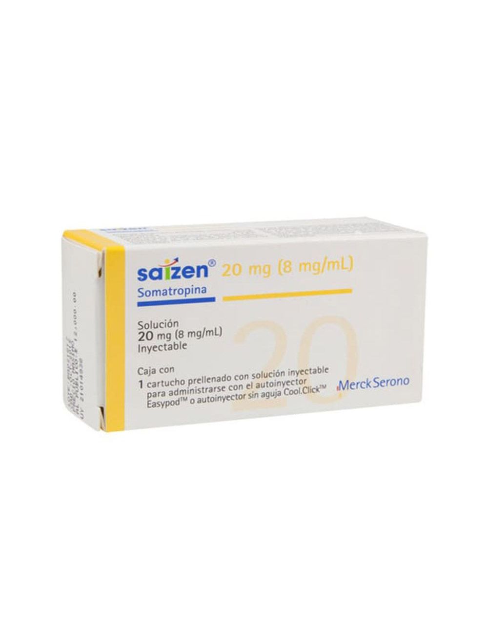 Saizen 20 mg (8 mg/mL) Caja Con Un Cartucho Precargado - RX3