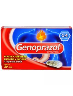 Genoprazol 20 mg Caja Con 14 Cápsulas