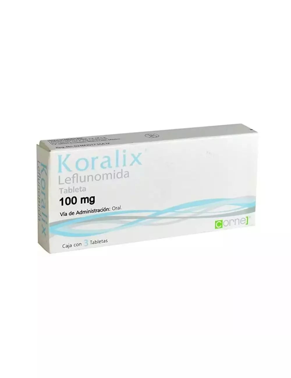 Koralix 100 mg Caja Con 3 tabletas
