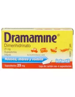 Dramamine Infantil 25 mg Caja Con 4 Supositorios