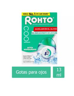 Rohto Cool Gotas Lubricantes De Ojos Caja Con Botella De 13 mL