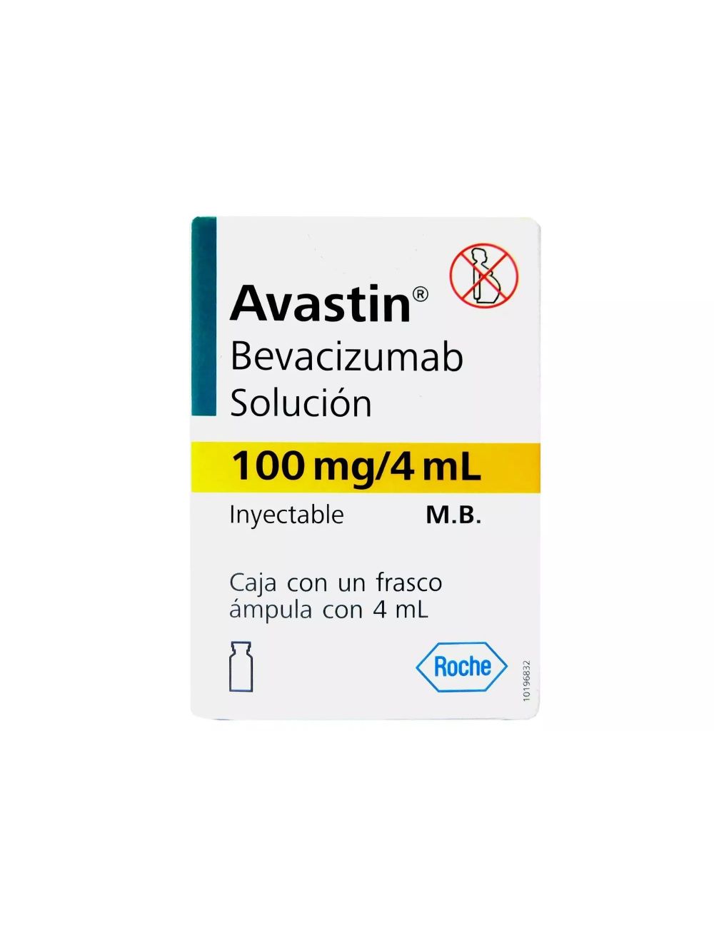 Avastin 100 mg Caja Con Un Frasco Ámpula Con 4 mL Rx3