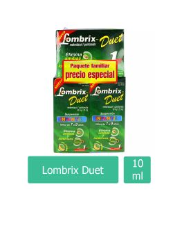 Lombrix Duet Paquete Familiar Con 2 Cajas Con 1 Tableta Y 2 Cajas Con 1 Frasco Con 10 mL