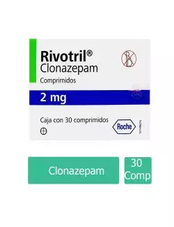 Rivotril 2 mg Caja Con 30 Comprimidos - RX1.