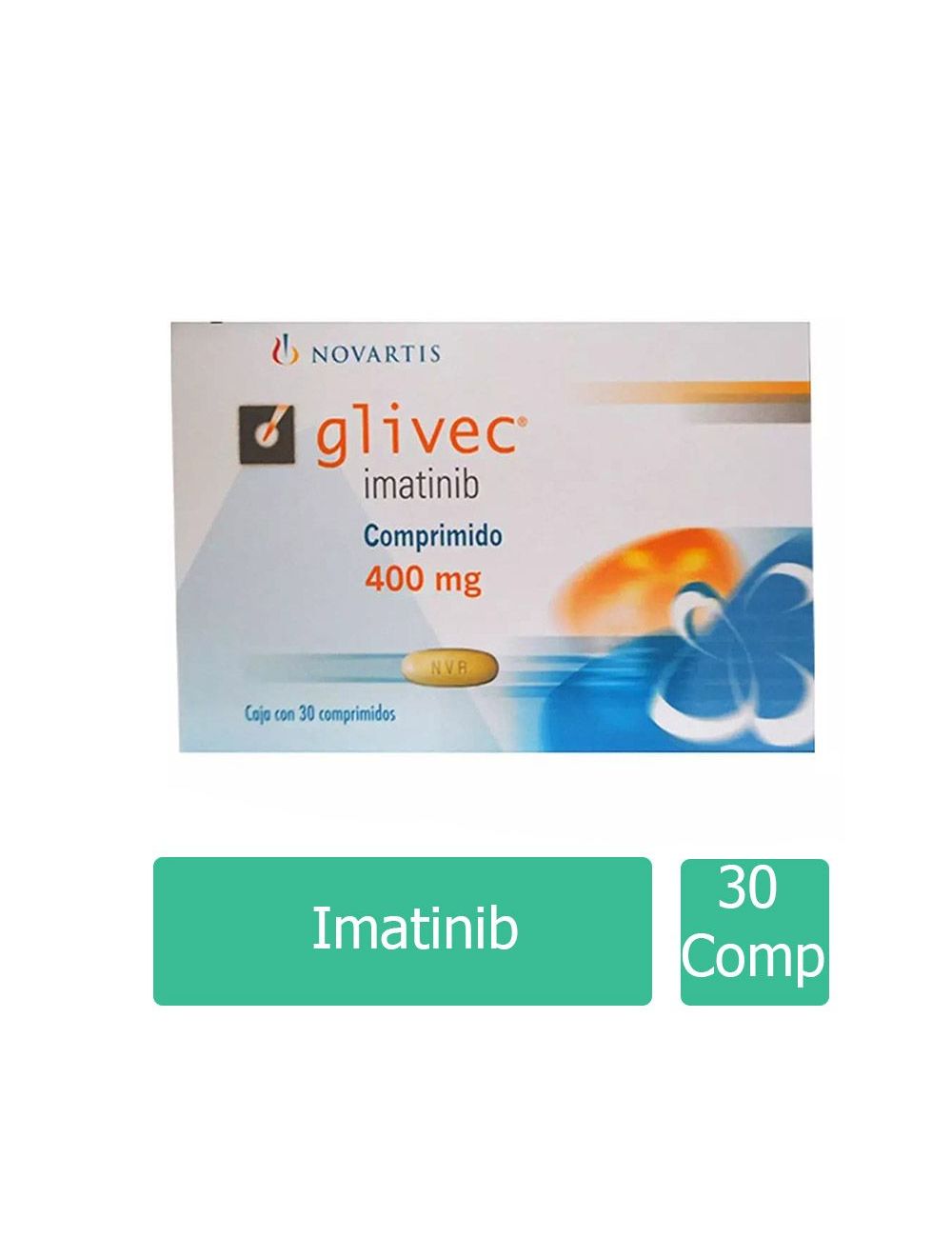 Glivec® (Imatinib) 400 mg - Caja con 30 Comprimidos - Novartis