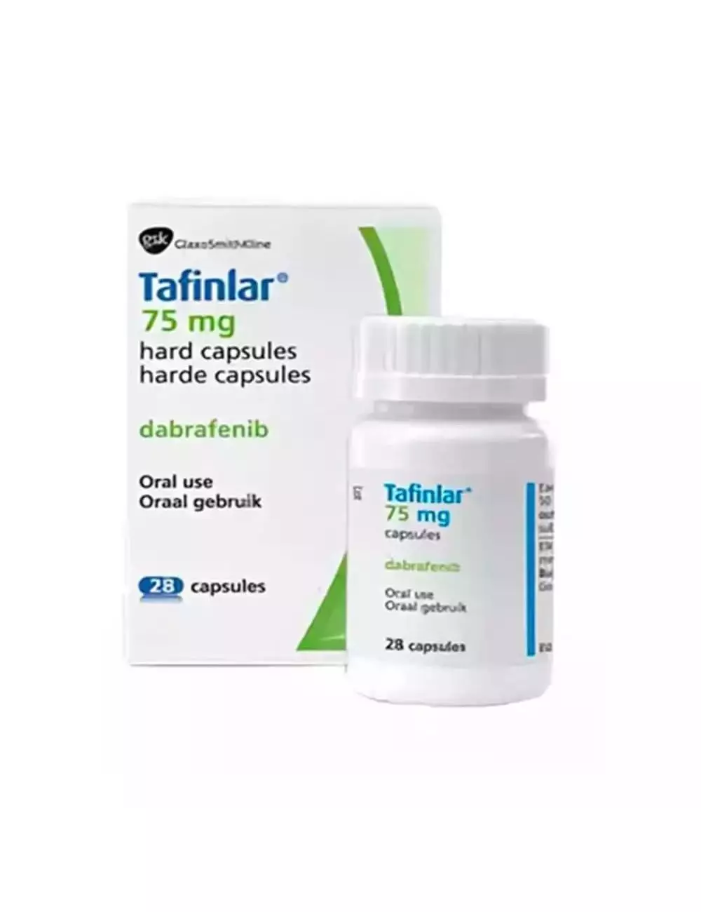 Tafinlar® 75 mg (Dabrafenib) - Caja con 28 Cápsulas - Laboratorio GlaxoSmithKline