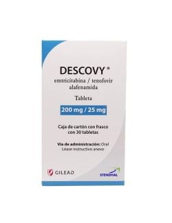 Descovy® 200 mg/25 mg (Emtricitabina / Tenofovir alafenamida) - Caja con 30 Tabletas | Stendhal