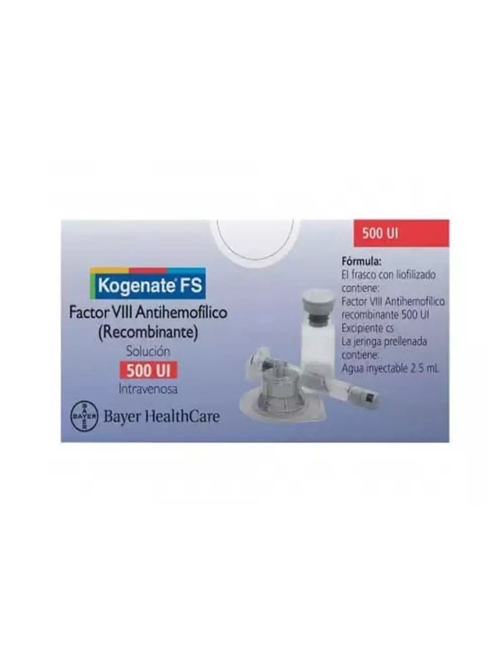 Kogenate® FS 500 UI (Factor VIII antihemofílico) - 1 frasco con liofilizado - Bayer-RX3