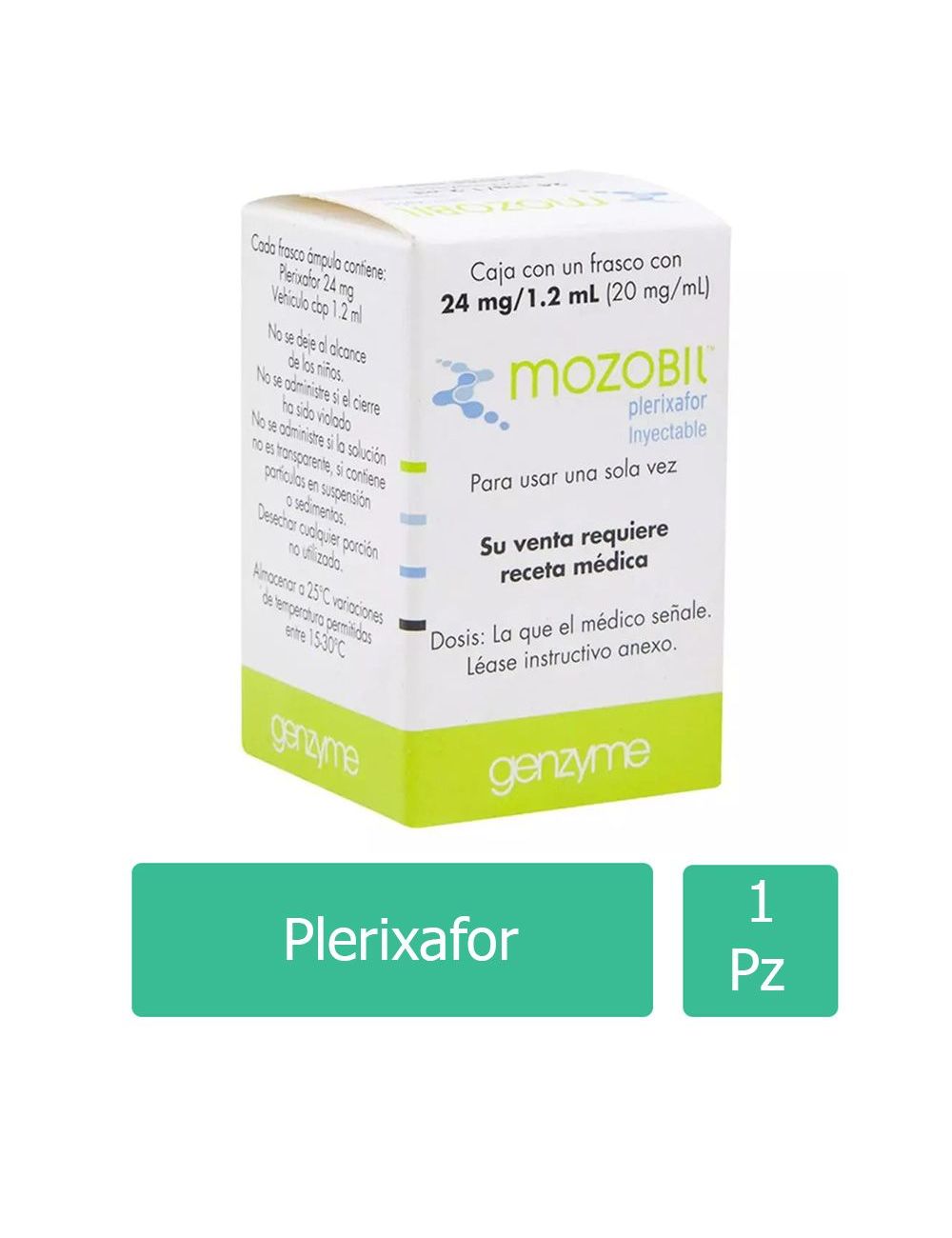 MOZOBIL® 24 mg/1.2 ml (Plerixafor) - 1 Frasco Ámpula- Genzyme