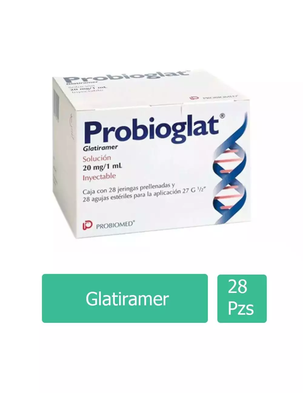 PROBIOGLAT® (Glatiramer) 20mg/ml - Caja con 28 Jeringas Prellenadas - Probiomed
