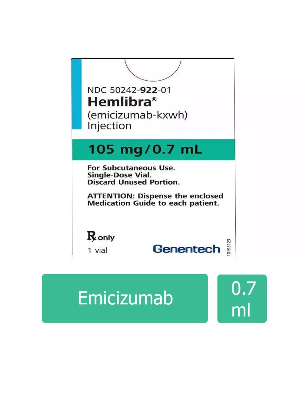 Hemlibra® (Emicizumab) 105 mg/0.7 ml – Caja con 1 Frasco Ámpula - Roche