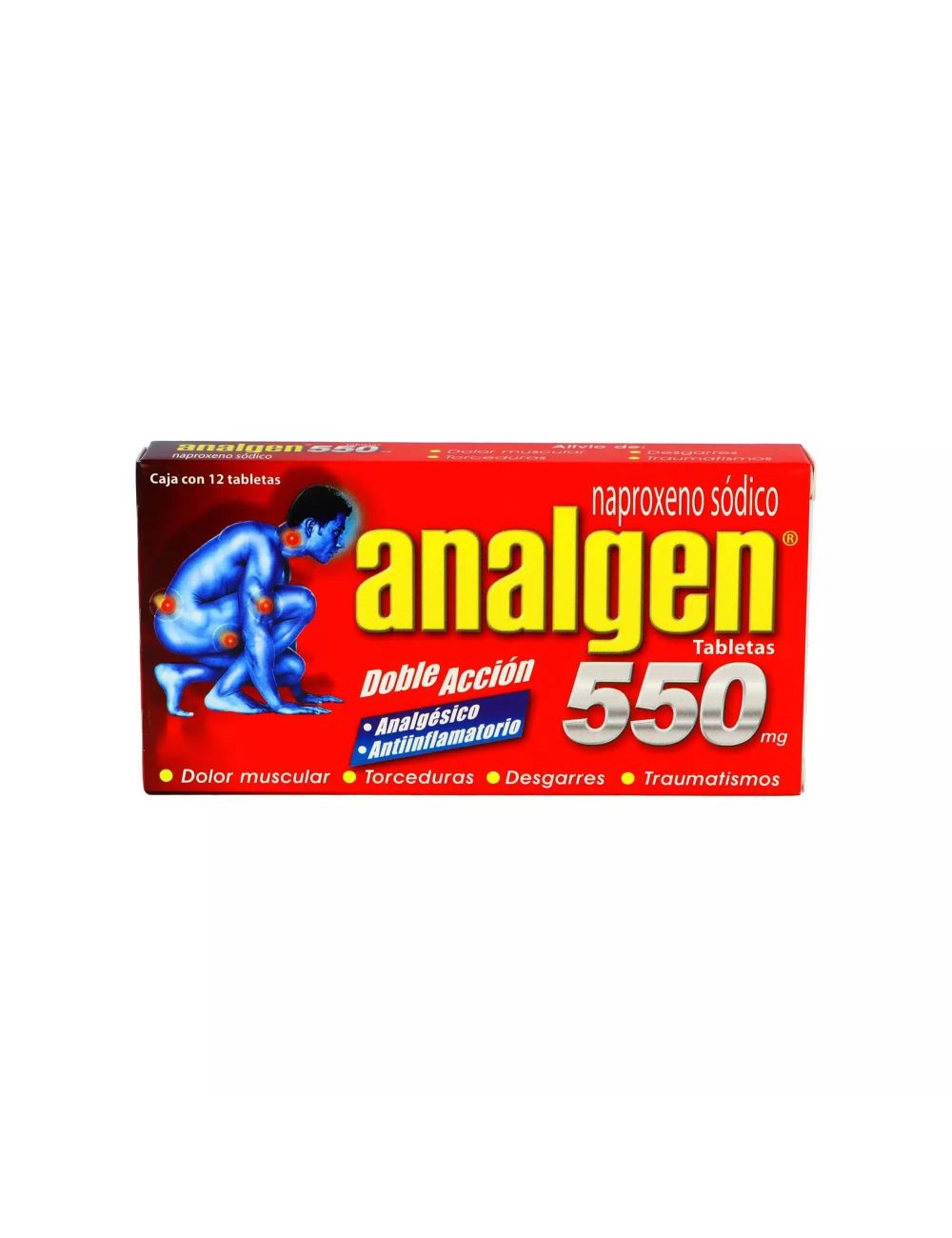 Analgen 550 mg 12 Tabletas