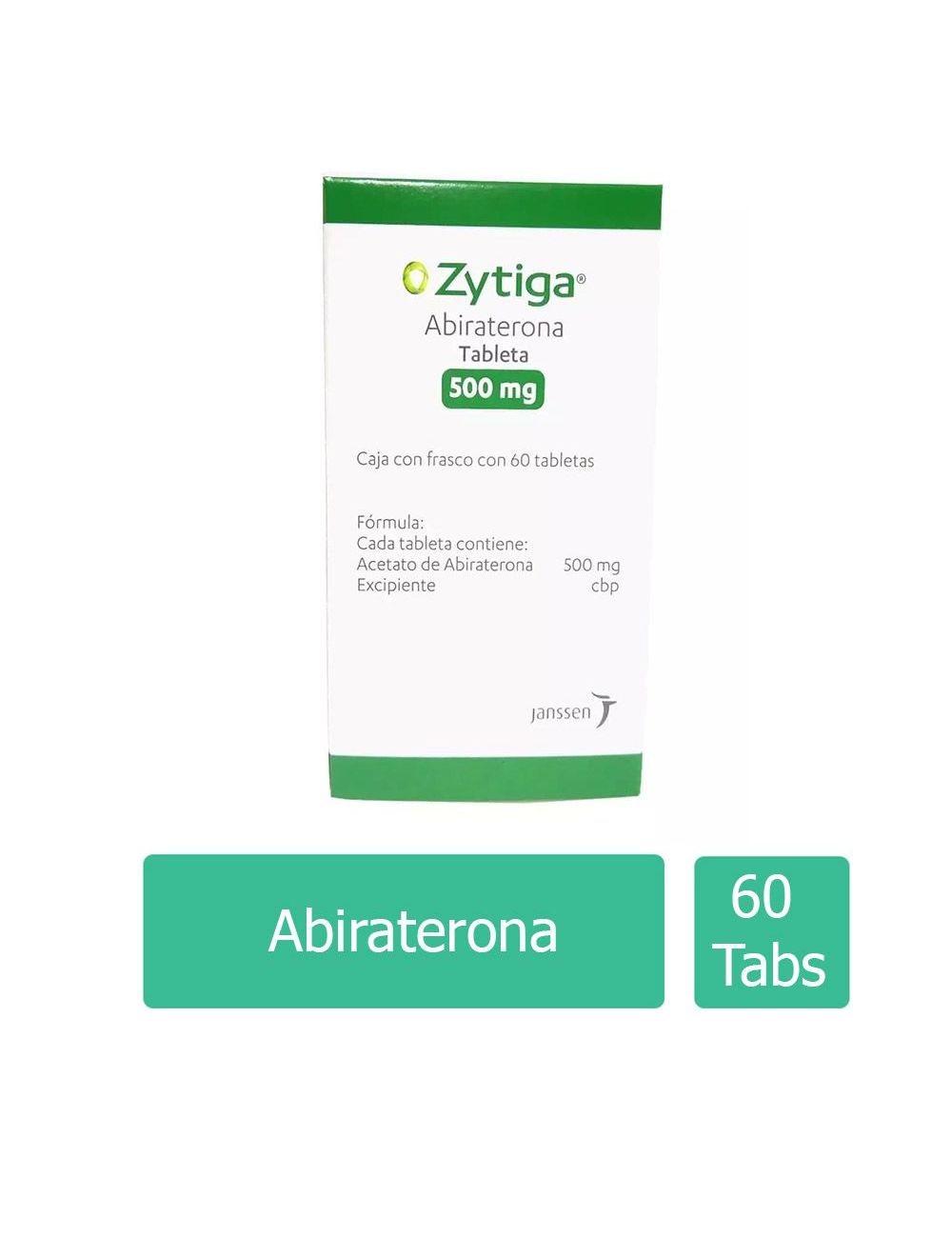 Zytiga® 500 mg (Abiraterona) - 60 Tabletas - Janssen
