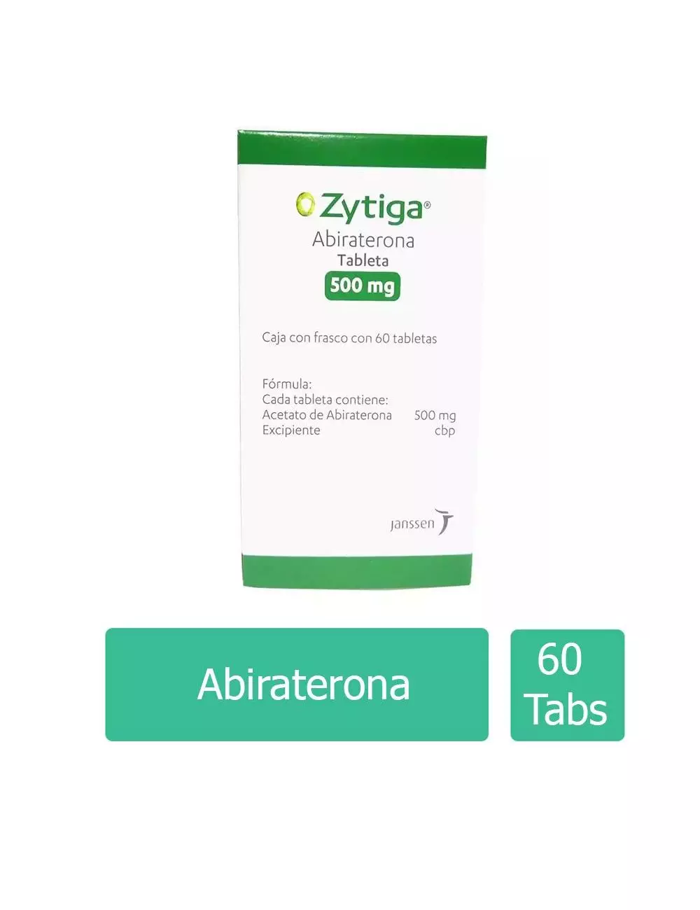 Zytiga® 500 mg (Abiraterona) - 60 Tabletas - Janssen
