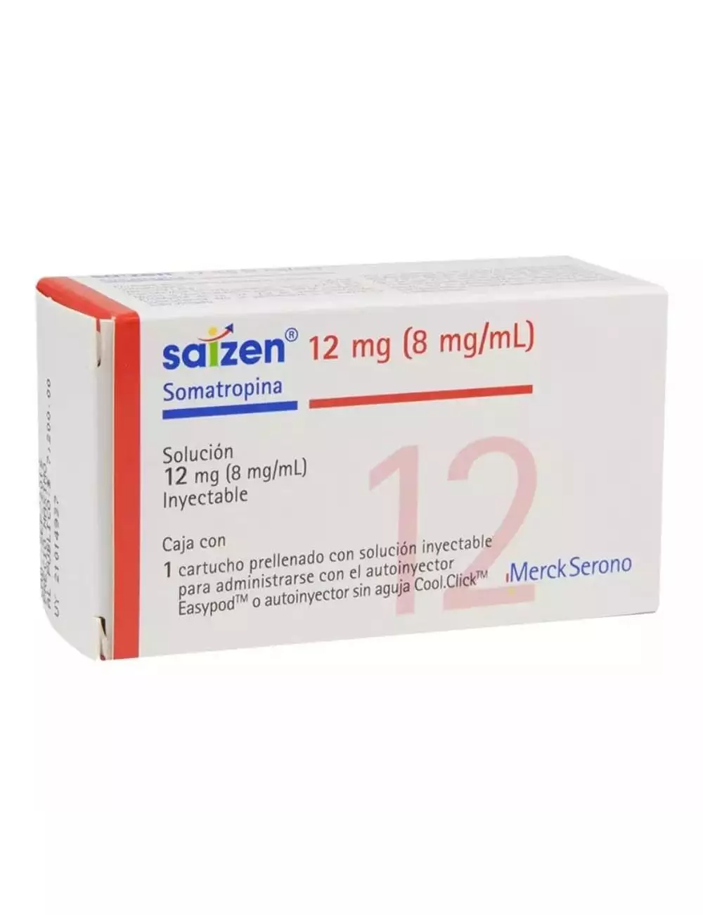 Saizen® 12 mg (8 mg/ml) - 1 Cartucho P rellenado con Autinyector (Somatropina) - Merck Serono - RX3