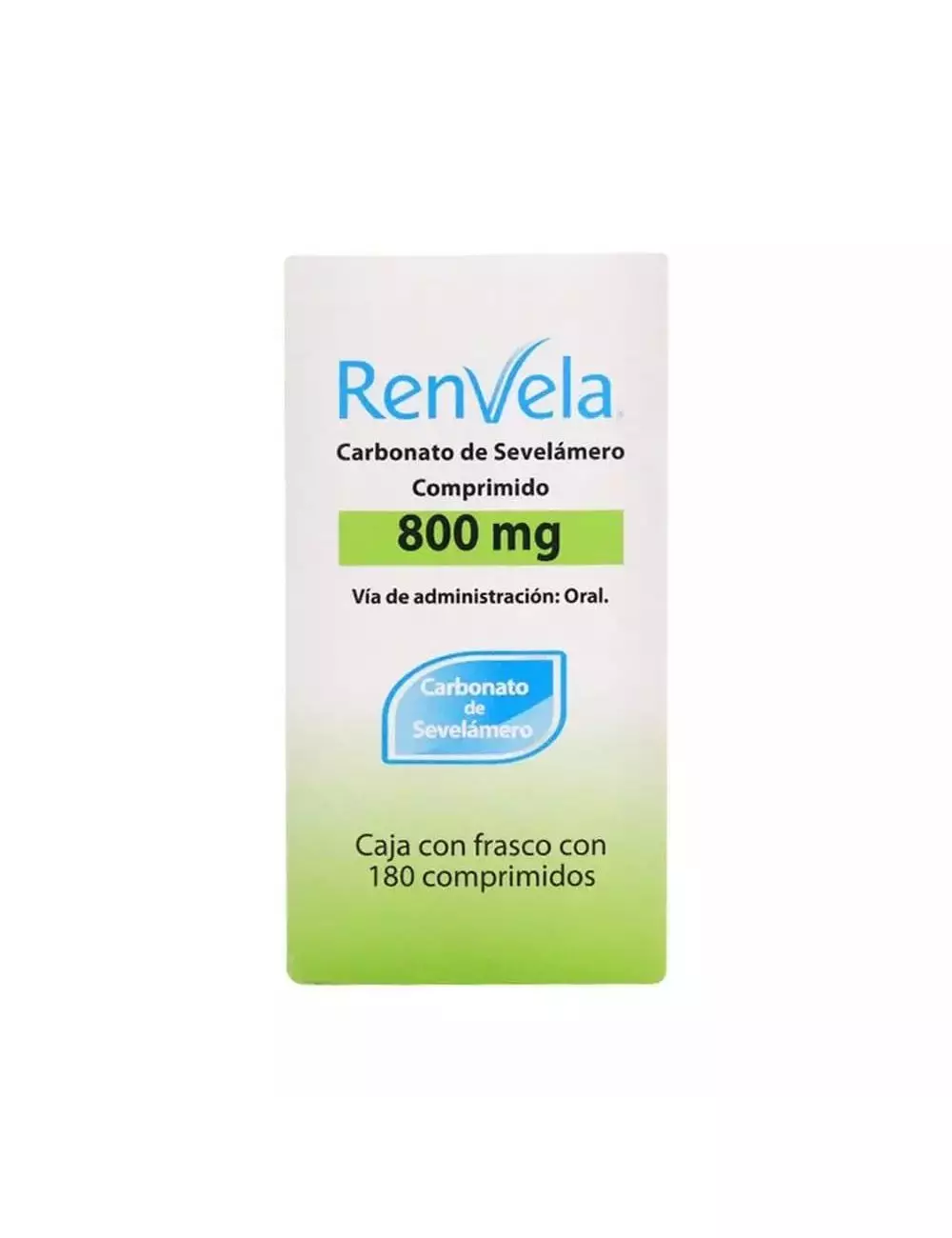 RenVela® (Carbonato de Sevelámero) 800 mg - Caja con frasco de 180 comprimidos - Sanofi