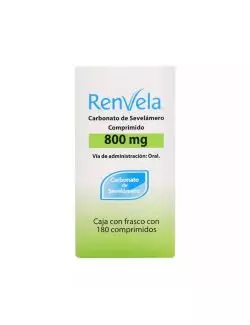 RenVela® (Carbonato de Sevelámero) 800 mg - Caja con frasco de 180 comprimidos - Sanofi