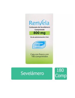 RenVela® (Carbonato de Sevelámero) 800 mg - Caja con frasco de 180 comprimidos - Sanofi