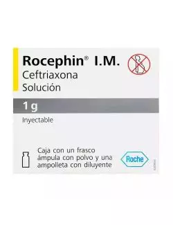 Rocephin IM 1g Caja Con 1 Frasco Ámpula -RX2