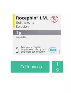 Rocephin IM 1g Caja Con 1 Frasco Ámpula -RX2