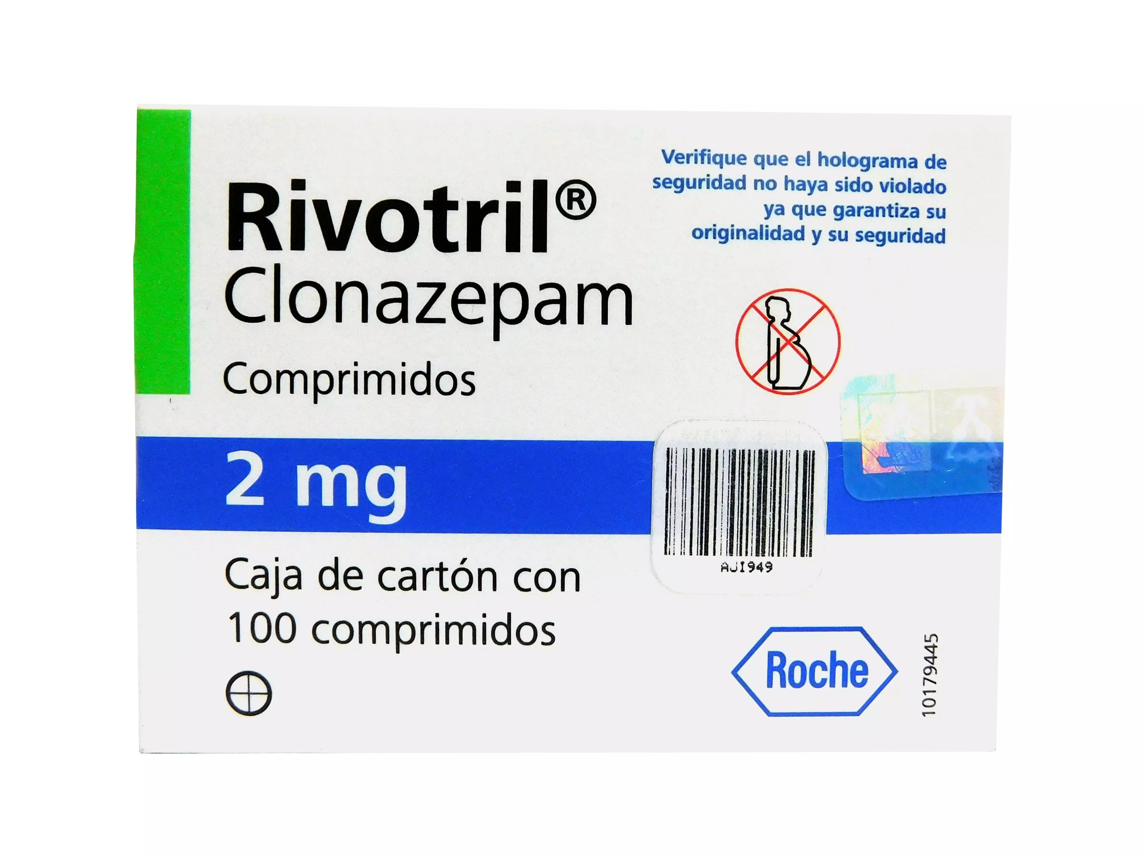 Precio Rivotril 2 mg con 100 comprimidos | Farmalisto MX