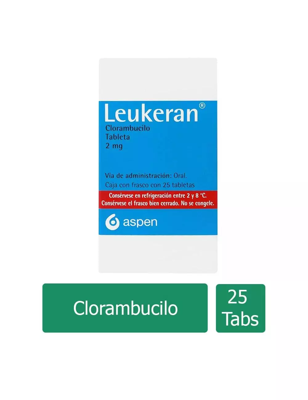 Leukeran® 2 mg (Clorambucilo) - 25 Tabletas - Aspen - RX3