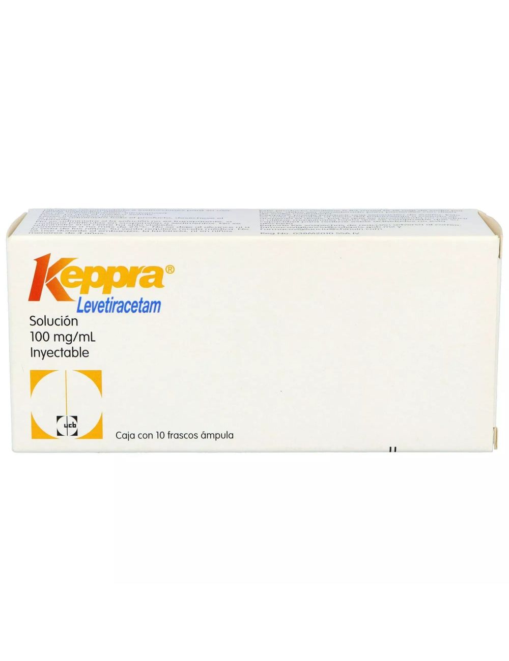 Keppra® 100 mg/ml (Levetiracetam) - Caja con 10 Frascos Ámpula | UCB Pharma