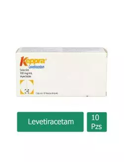 Keppra® 100 mg/ml (Levetiracetam) - Caja con 10 Frascos Ámpula | UCB Pharma