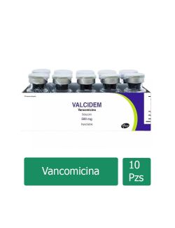 Valcidem® 500mg (Vancomicina) - 10 Frascos Ámpula - Pfizer- RX2